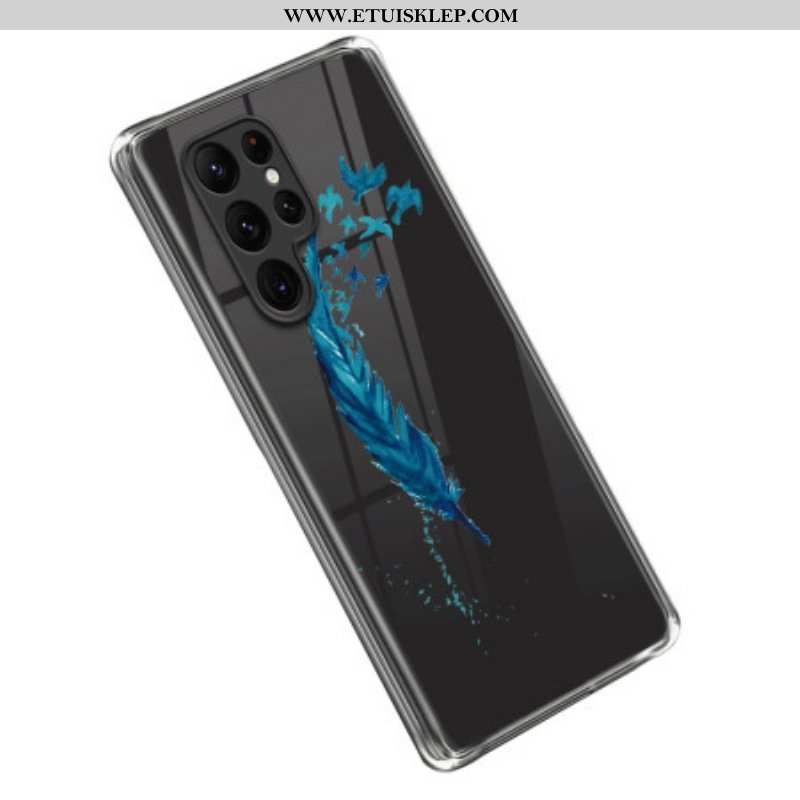 Etui do Samsung Galaxy S23 Ultra 5G Niebieskie Pióro